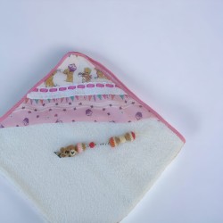 Toallon para bebé + Porta chupete